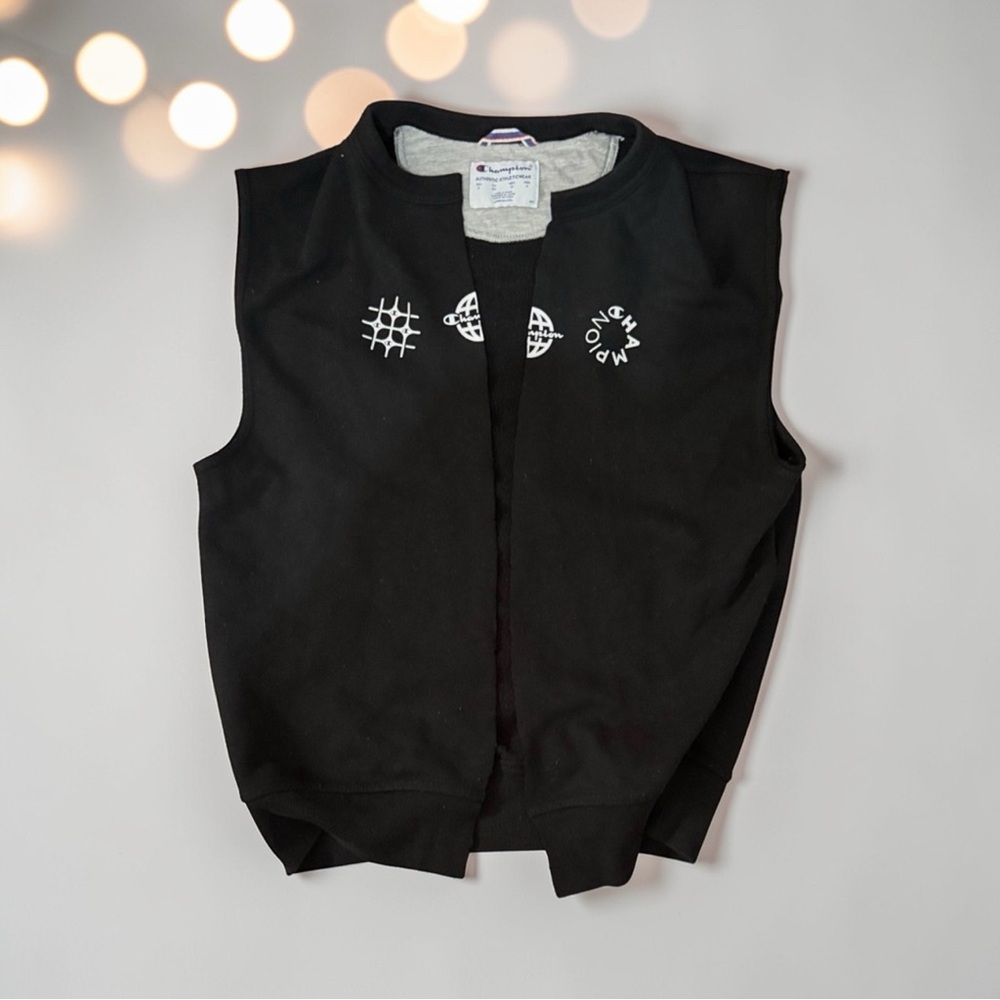 Champion Black Vest with White Graphics
